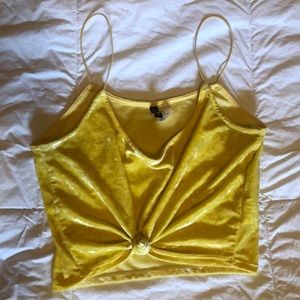 Crushed velvet Yellow Tank